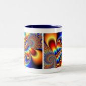 Farbspass - Fraktal Zweifarbige Tasse (Mittel)