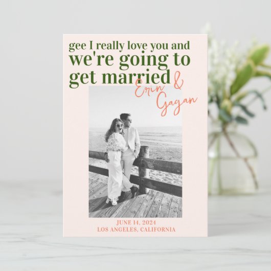 Farbspass Save the Date mit Bild Einladung (Stehend Vorderseite)