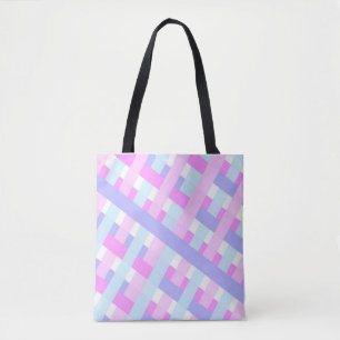 Farbspektrum pinkfarben und rosa Linien Tasche