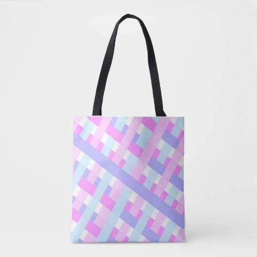 Farbspektrum pinkfarben und rosa Linien Tasche (Vorderseite)