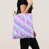 Farbspektrum pinkfarben und rosa Linien Tasche (Von Nahem)