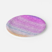 Farbspektrum-Schein-Effekt Pappteller (Schrägansicht)