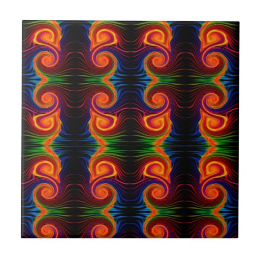 Farbspektrum wirbeln Tile Fliese (Vorderseite)