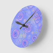 Farbspirale Uhr, Periwinkle Runde Wanduhr (Winkel)