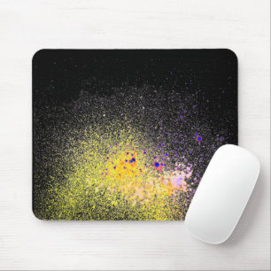Farbspray Abstrakt auf schwarz Mousepad