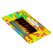 Farbspritze auf gelbem Hintergrund Magnet (Rechte Seite)