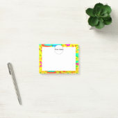 Farbspritze auf gelbem Hintergrund Post-it Klebezettel (Büro)