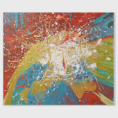 Farbspritze Geschenkpapier (Flach)