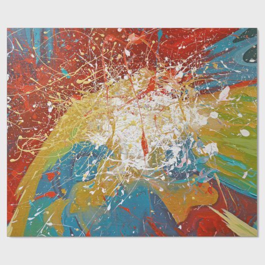 Farbspritze Geschenkpapier (Flach)