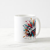 Farbspritze Kaffeetasse (VorderseiteRechts)
