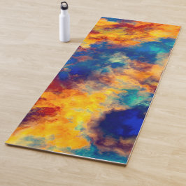 Farbspritze Multi Color Red Blue Yellow Yogamatte