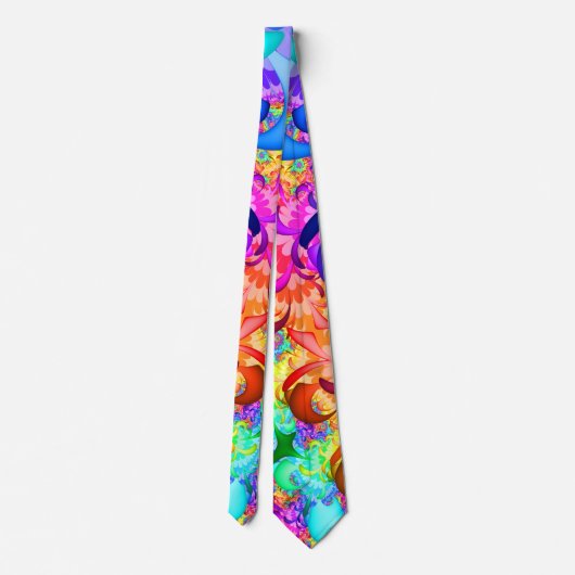Farbspritzen-Fraktal doppelseitig Krawatte (Rückseite)
