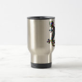 Farbspritzen Paisly kletternde Gecko-Eidechse Reisebecher (Mittel)