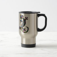 Farbspritzen Paisly kletternde Gecko-Eidechse