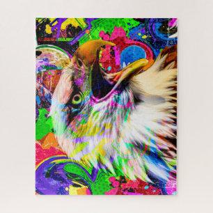 Farbspritzer-Adler Puzzle