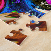 Farbspritzer-Adler Puzzle (Seite)