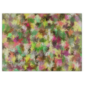 Farbspritzer Herbstfarben Blätter Abstract Schneidebrett (Vorderseite)