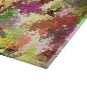 Farbspritzer Herbstfarben Blätter Abstract Schneidebrett (Ecke)