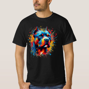 Farbspritzer Pitbull T-Shirt
