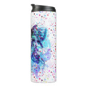 Farbspritzer Schmetterling Thermalwäscher Thermosbecher (Nach rechts gedreht)
