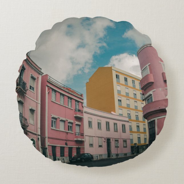 FARBSTADT RUNDES KISSEN (Vorderseite)
