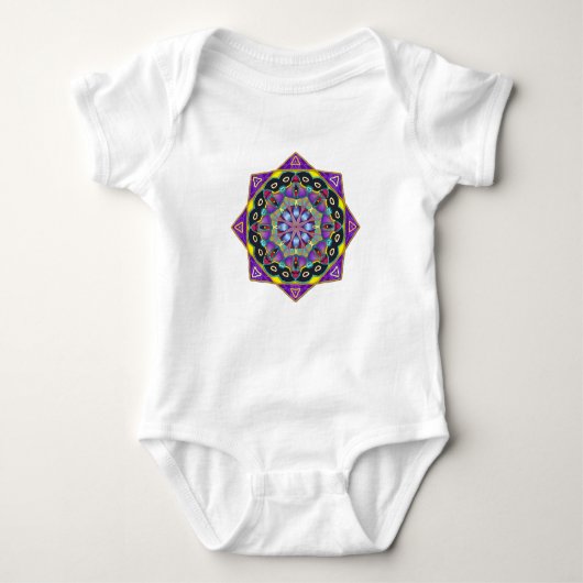 FARBSTAUNENGLAS MANDALA BABY T - Shirt Baby Body (Vorderseite)