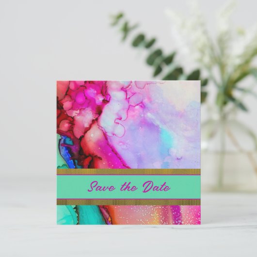 Farbstein Save the Date (Stehend Vorderseite)