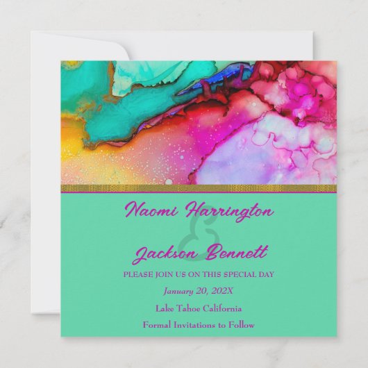 Farbstein Save the Date (Rückseite)