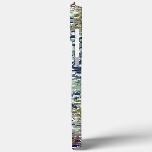 Farbsteine und Spritzer aus Hammerglas Case-Mate iPhone Hülle (Rückseite / Links)