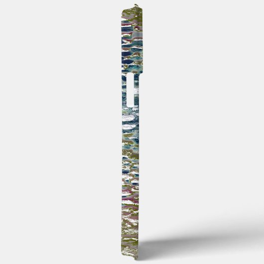 Farbsteine und Spritzer aus Hammerglas Case-Mate iPhone Hülle (Rückseite / Rechts)