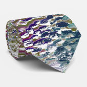 Farbsteine und Spritzer aus Hammerglas Krawatte (Gerollt)