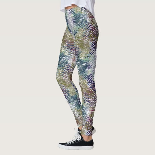 Farbsteine und Spritzer aus Hammerglas Leggings (Links)