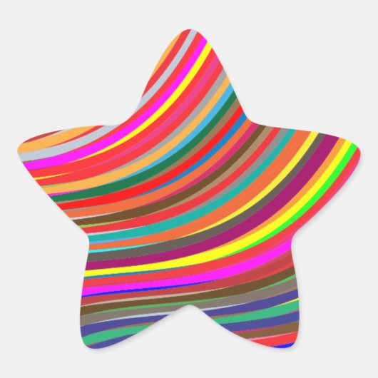 Farbsternaufkleber Stern-Aufkleber (Vorderseite)