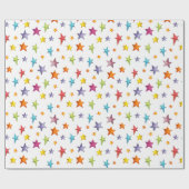 Farbsterne Geschenkpapier (Flach)