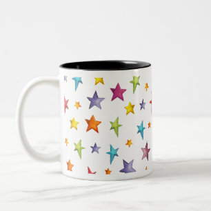 Farbsterne Zweifarbige Tasse