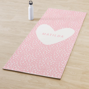Farbstichdruck mit personalisiertem Herz Yogamatte