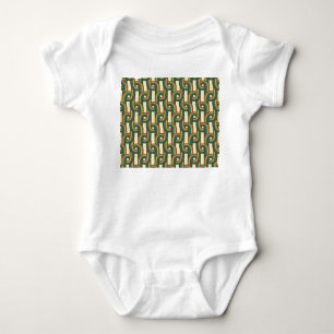Farbstiche: von Hand gezeichnet nahtloses Muster. Baby Strampler