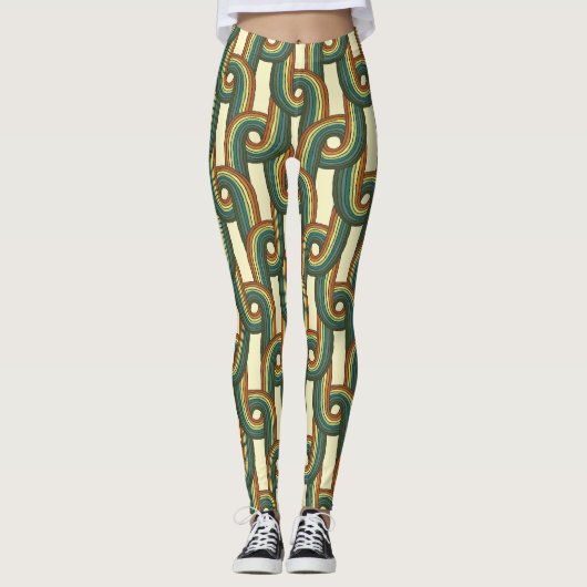 Farbstiche: von Hand gezeichnet nahtloses Muster. Leggings (Vorderseite)