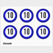 Farbsticker Runder Aufkleber (Blatt)