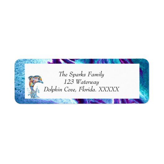 Farbstift farbenfrohe Dolphin aus dem Wasser sprin (Vorne)