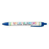 Farbstift für eine bunte Zweitklassenlehrerin mit Kugelschreiber (Unterseite)