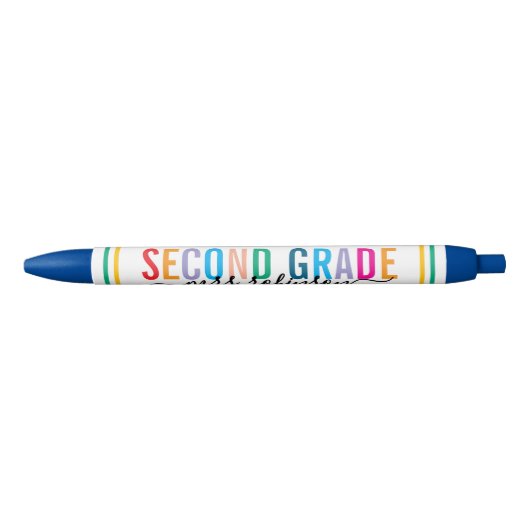Farbstift für eine bunte Zweitklassenlehrerin mit Kugelschreiber (Vorderseite)
