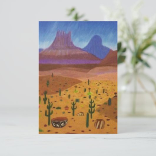 Farbstift für Wüstenträume Zeichnend Karte (Stehend Vorderseite)