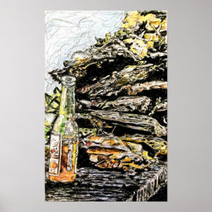 Farbstift "Hall Family Corn Roast" Poster