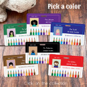 Farbstift-Kunstlehrer Lila horizontales Abzeichen Ausweis