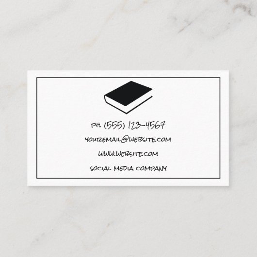 Farbstift | Schriftsteller | Notar Visitenkarte (Rückseite)