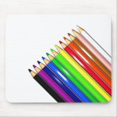 Farbstift-Stifte Mousepad (Vorne)