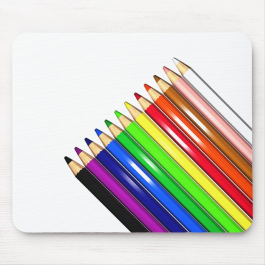 Farbstift-Stifte Mousepad (Vorne)