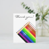 Farbstift-Stifte Postkarte (Stehend Vorderseite)