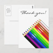 Farbstift-Stifte Postkarte (Vorne/Hinten)